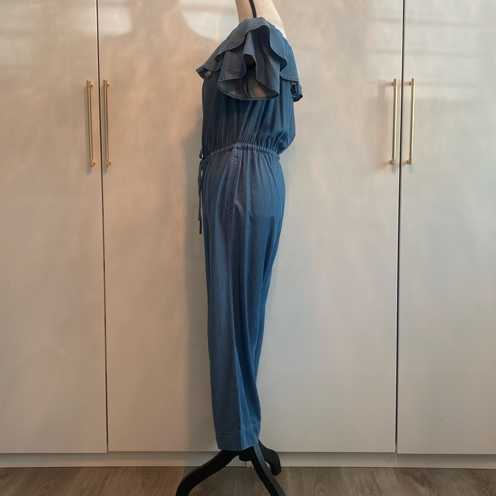 LOFT • Drawstring Chambray Jumpsuit - Picture 5 of 15